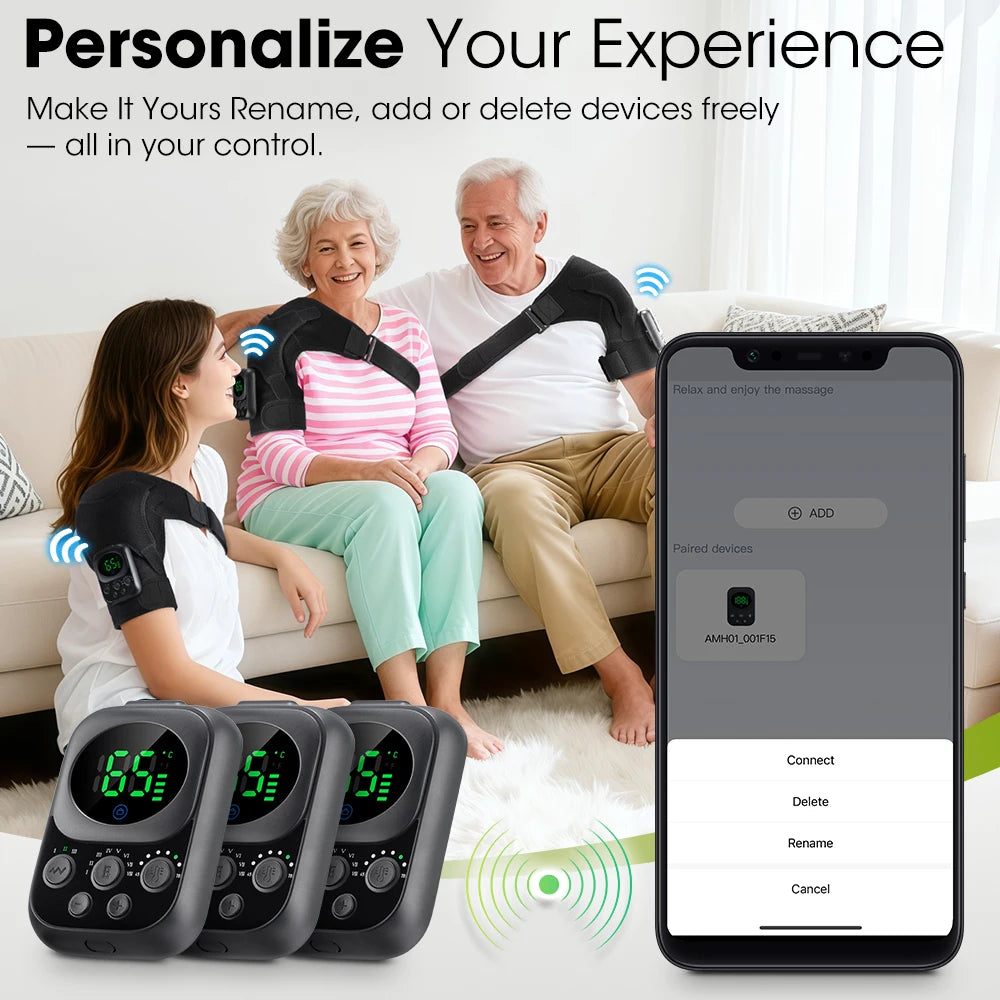 Wireless Smart Shoulder Heating Massager with Vibration