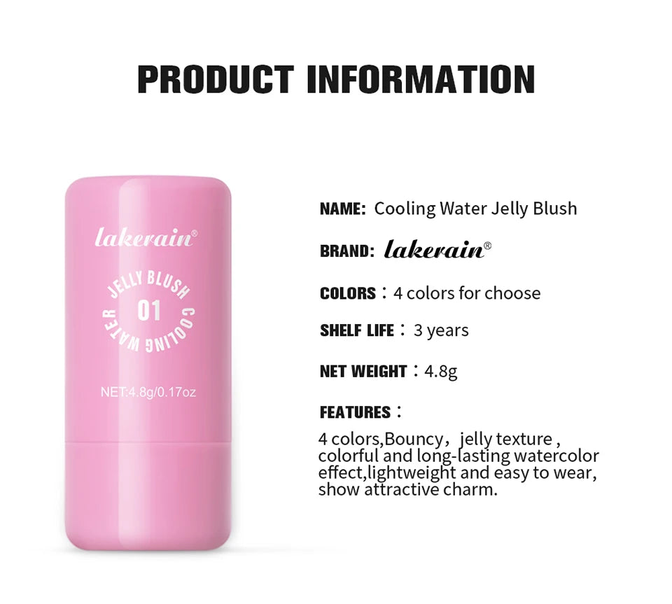 Cooling Water Jelly Blush Stick for Cheeks and Lips - 14