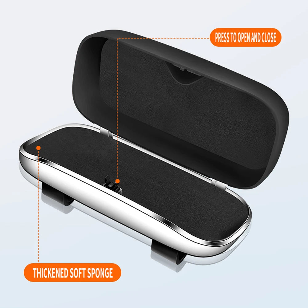 Portable Car Sun Visor Sunglasses Holder Case