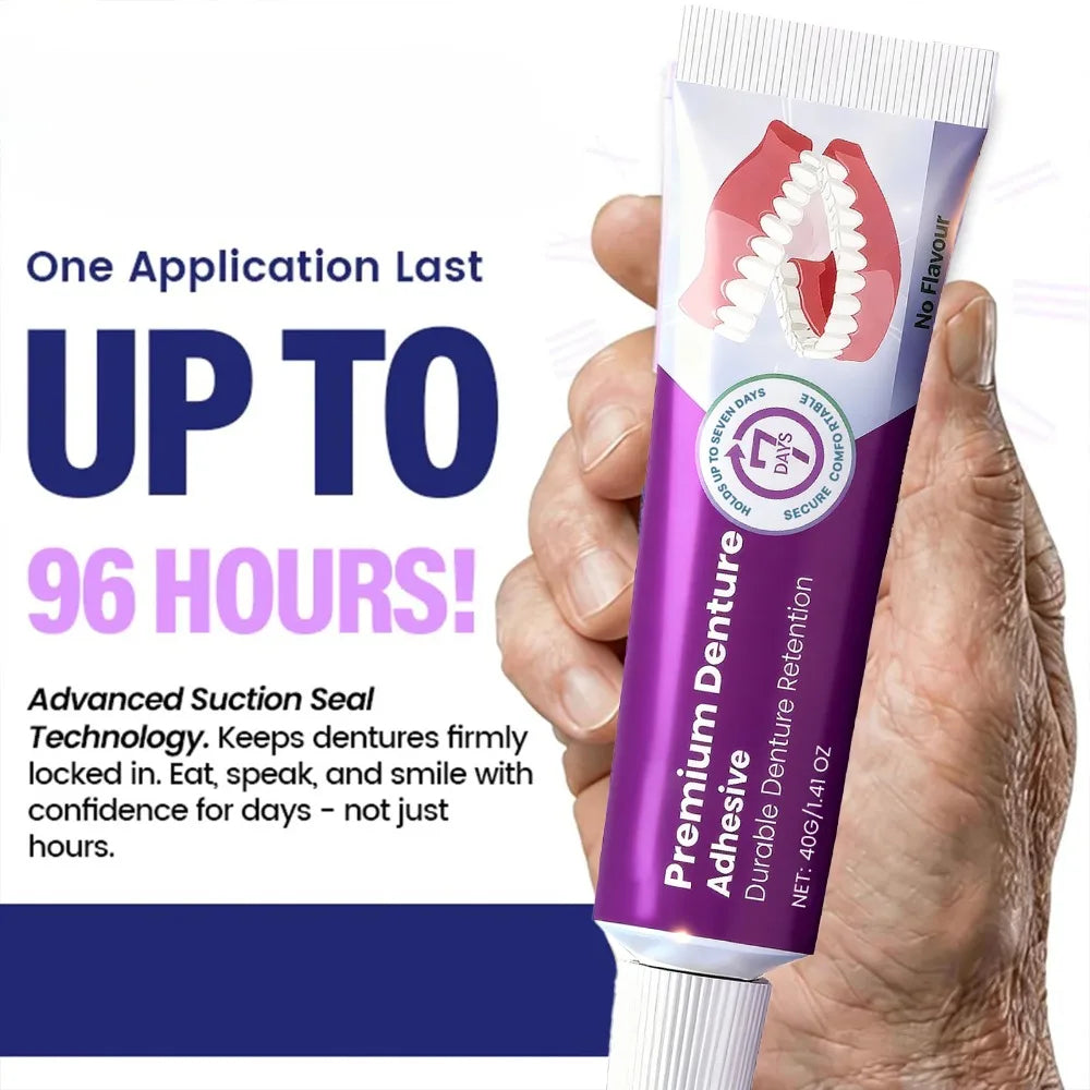 Long-Lasting Denture Adhesive Cream for Secure Hold - 1
