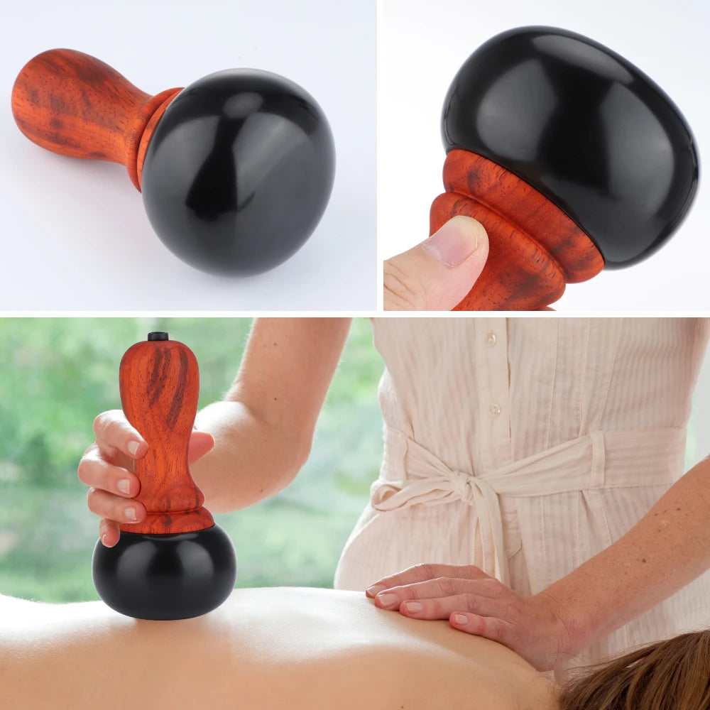 Electric Bianstone Hot Stone Gua Sha Massager for Body Pain Relief