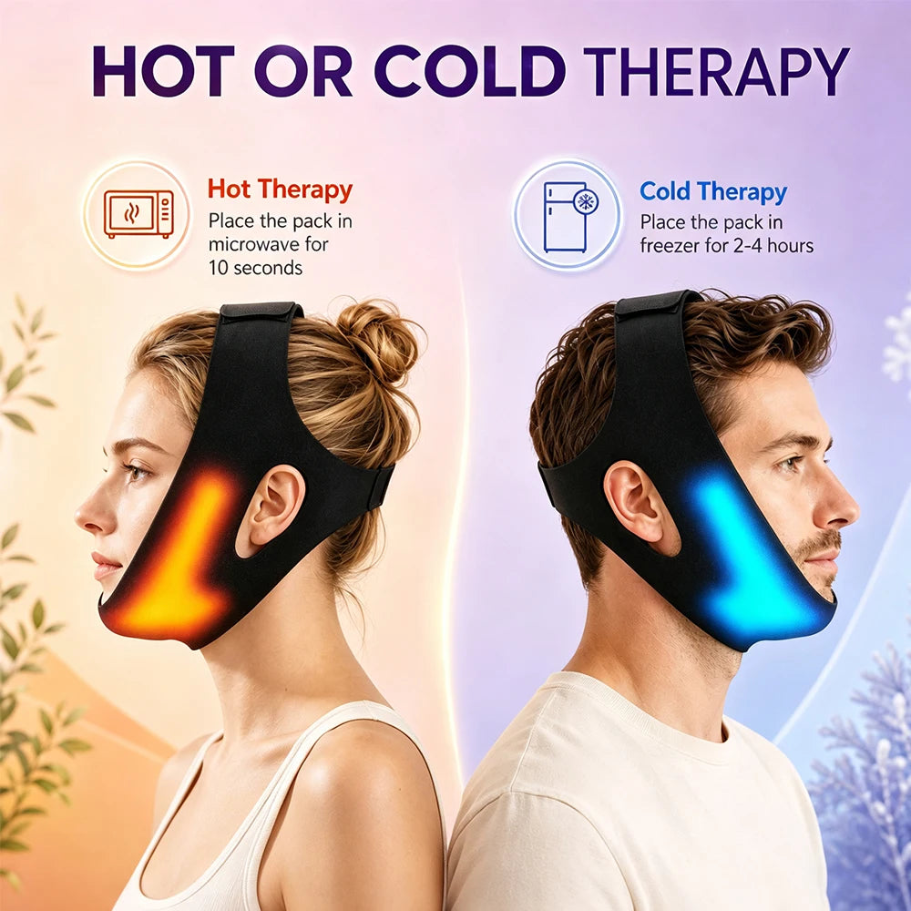 Hot and Cold Gel V-Line Face Lifting and Jaw Support Mask