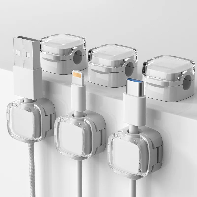 Magnetic Cable Clips and Cord Organizer Set - 4
