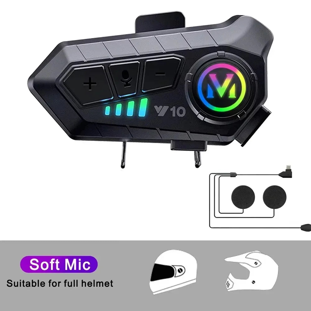 Wireless Bluetooth Motorcycle Helmet Headset with Noise Reduction - 23