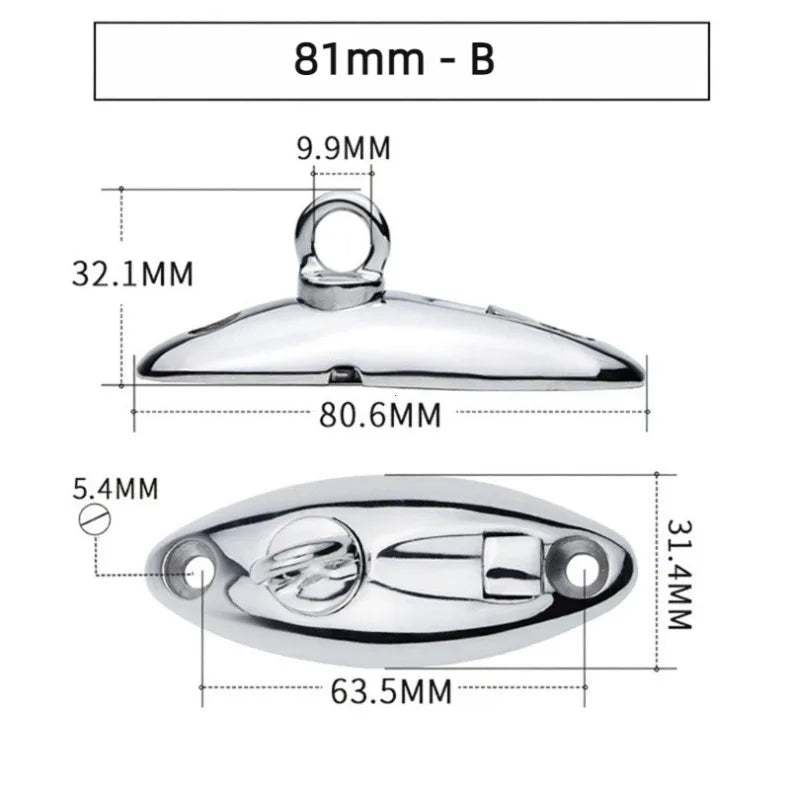 Stainless Steel Quick Release Marine Bimini Top Deck Hinge