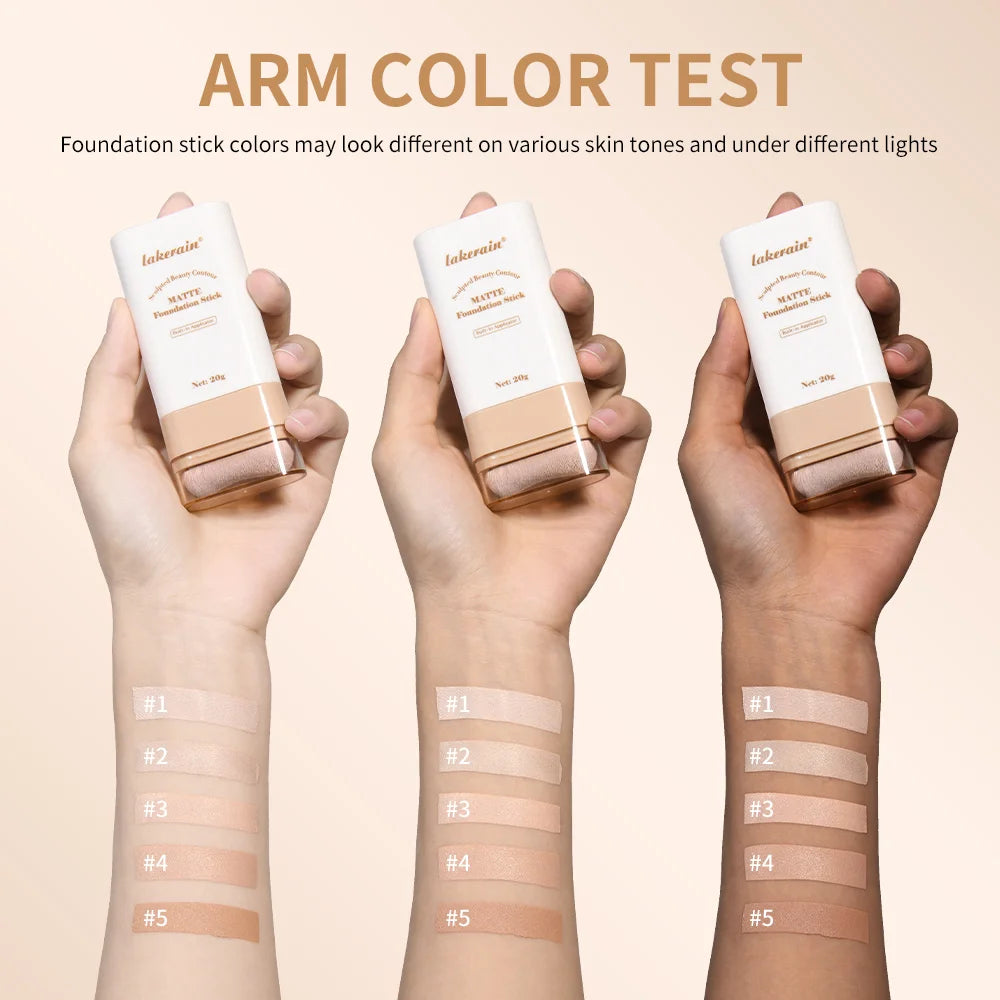 Matte Foundation Stick with Built-in Blending Brush - 5