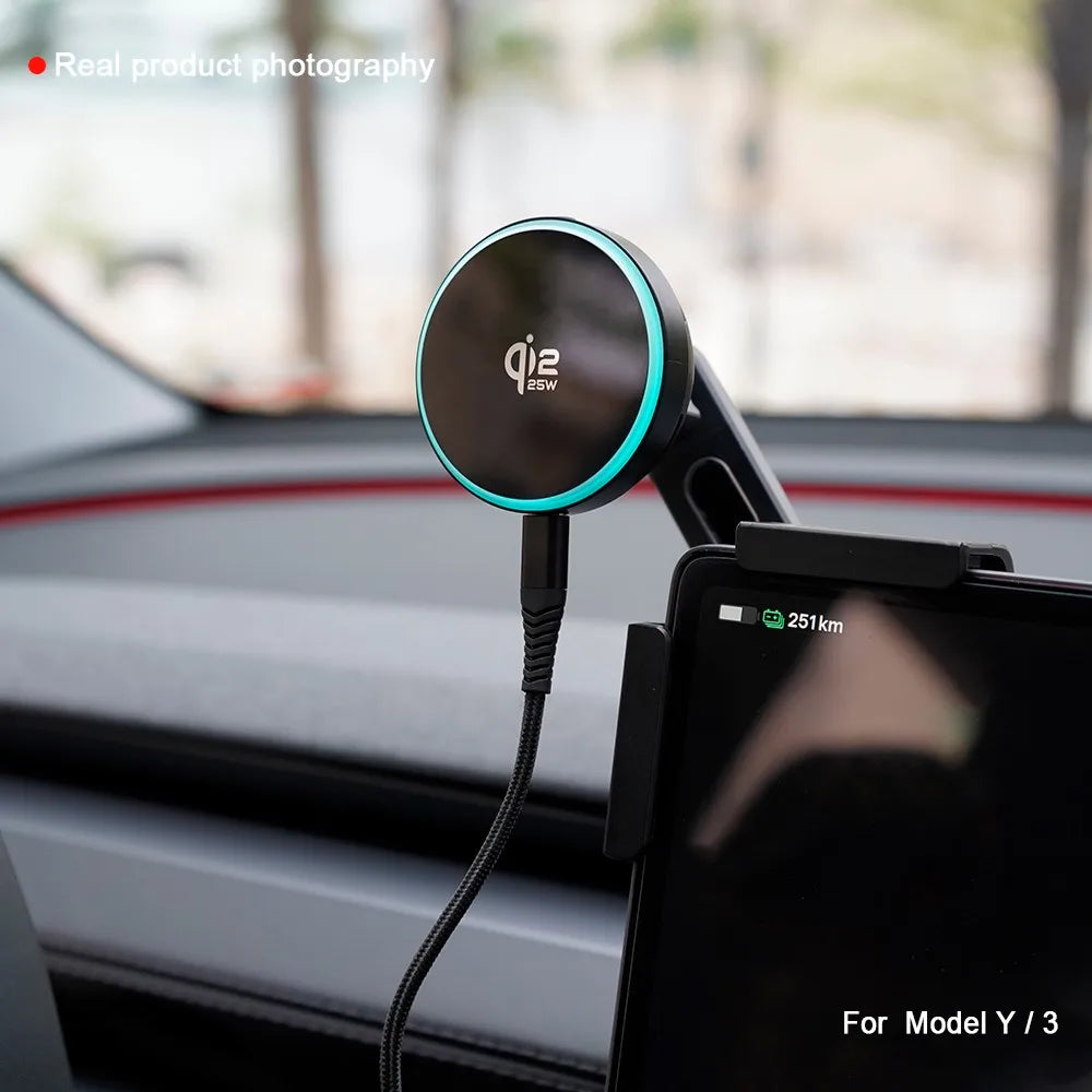 Magnetic Wireless Car Charger Mount for Tesla and EV Screens - 5