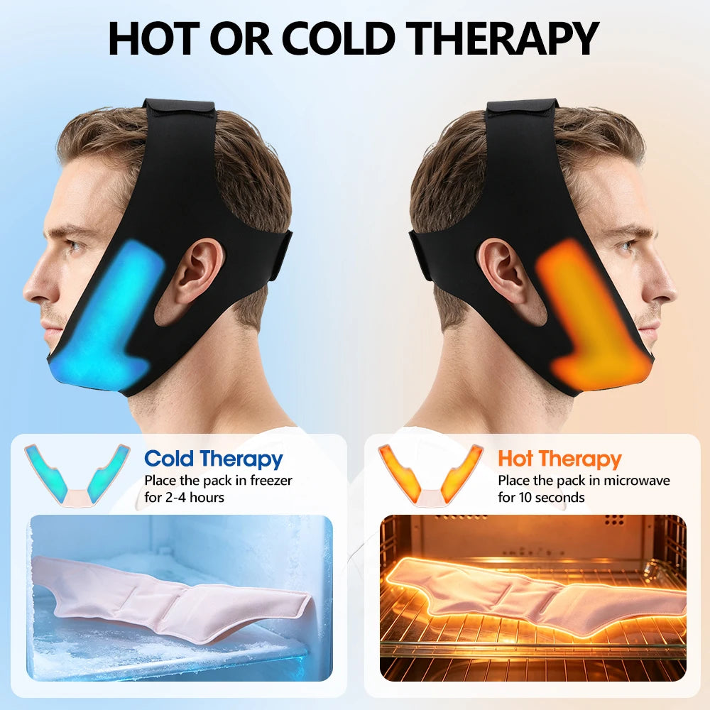 Adjustable Hot and Cold Facial Compress Gel Wrap