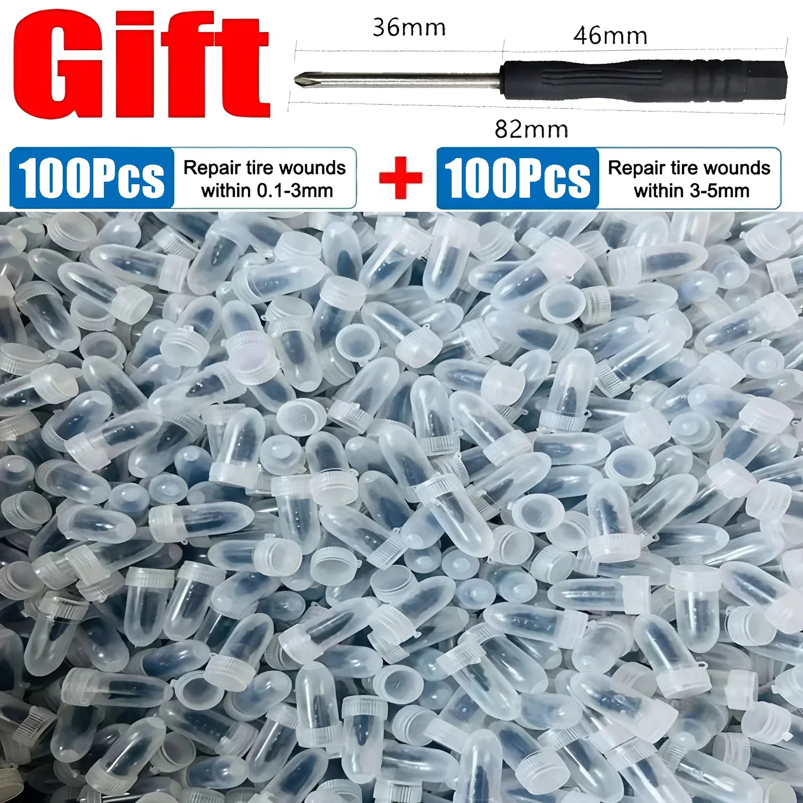 Universal Vacuum Tire Puncture Repair Rubber Nails - 14