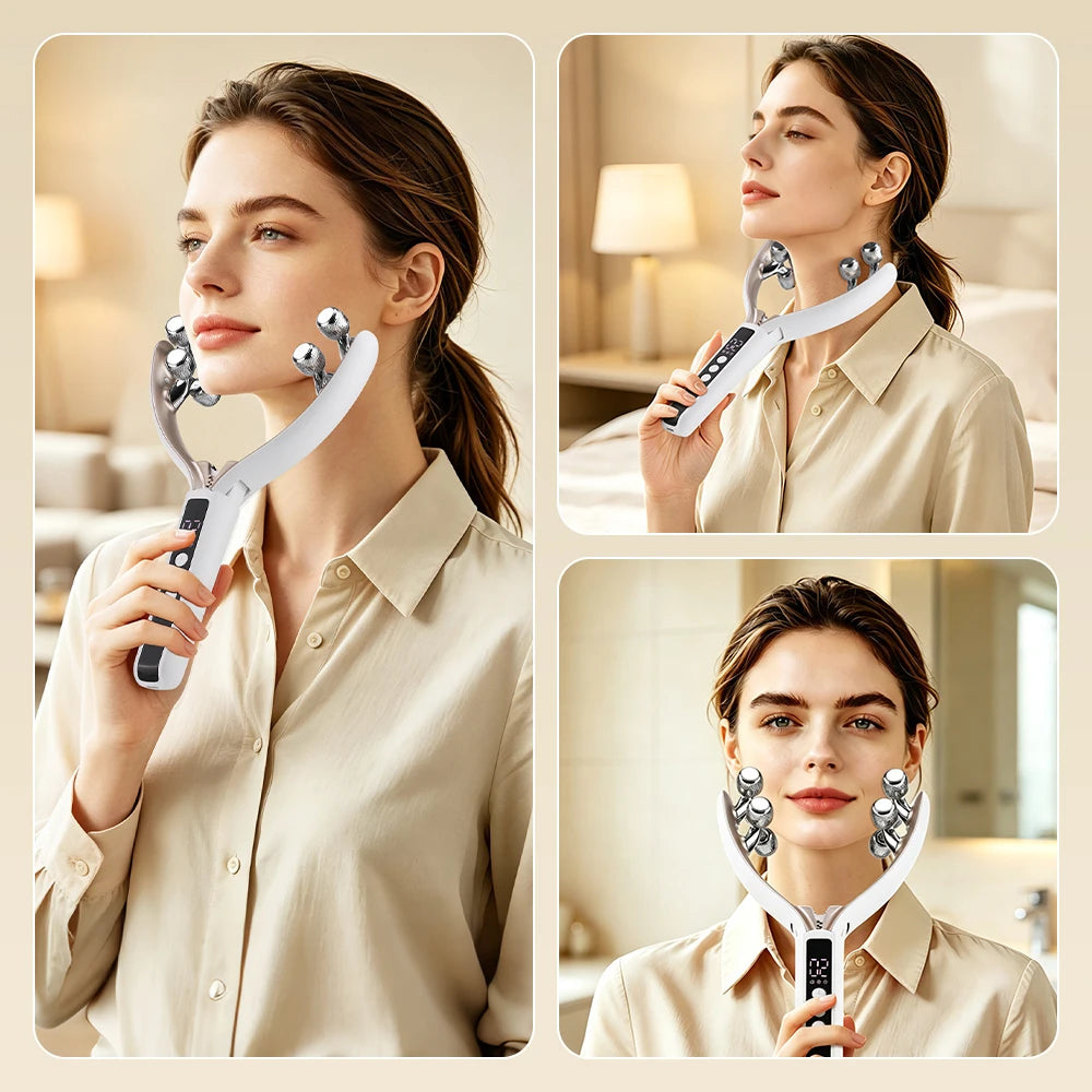Electric 8-Roller Facial Contouring Massager - 5