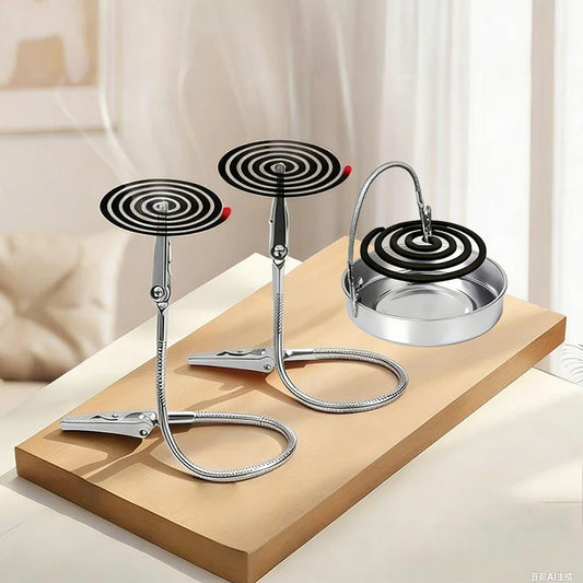 Mosquito Coil Holder Stand Flexible Crocodile Clip Incense Burner Bracket