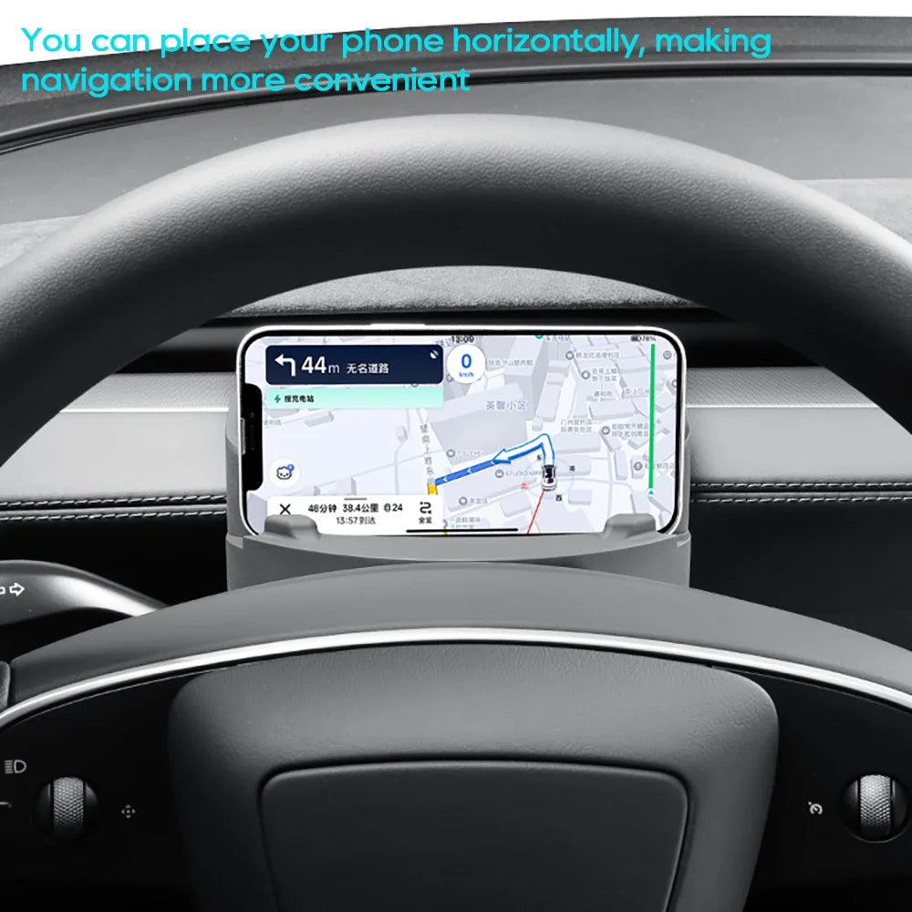 Steering Wheel Phone and Sunglasses Holder for Tesla