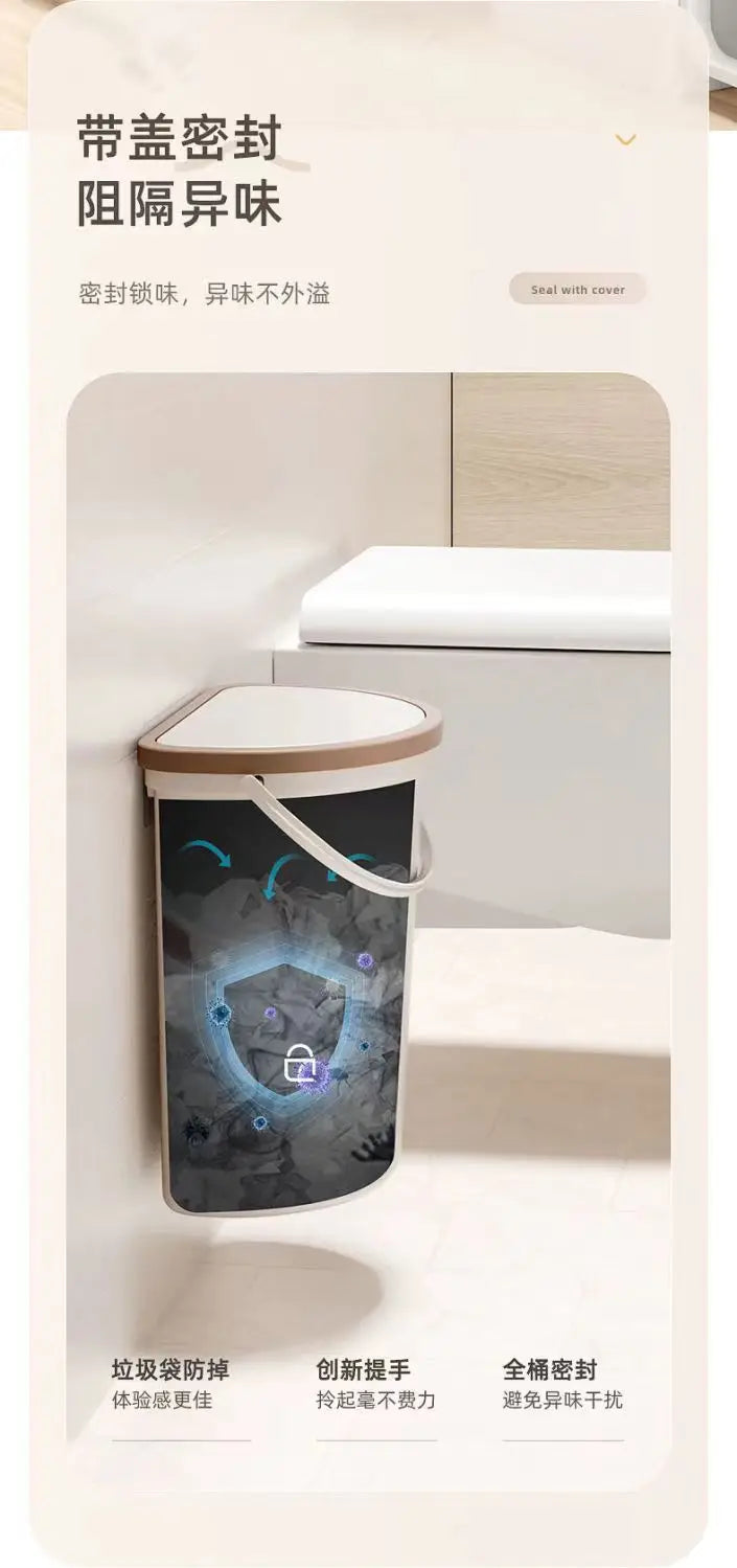 Wall-Mountable Trash Bin for RV, Camping, and Kitchen - 17