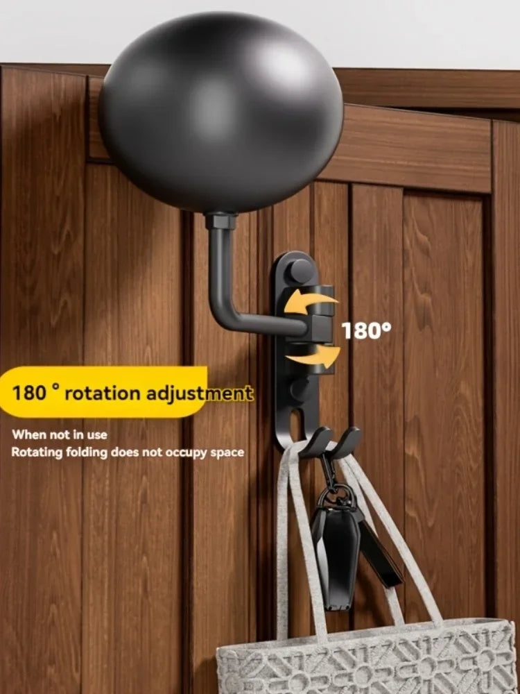 Rotating Motorcycle Helmet Hanger Wall Mount Rack for Helmets and Hats - 12