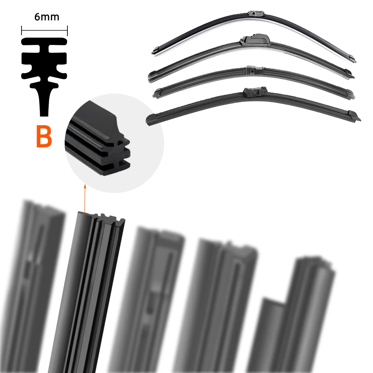 Universal Car Wiper Blade Rubber Refill Strip