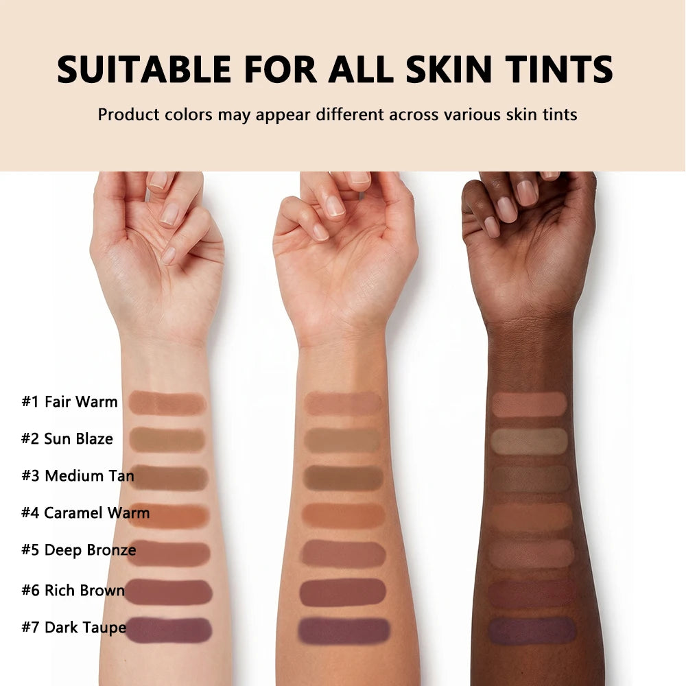 Buildable Matte Pressed Bronzer Powder for Natural Face Contouring - 6
