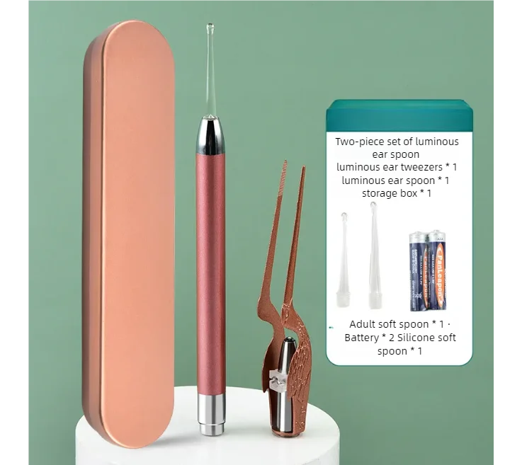 LED Illuminated Ear Wax Removal Kit with Tweezers