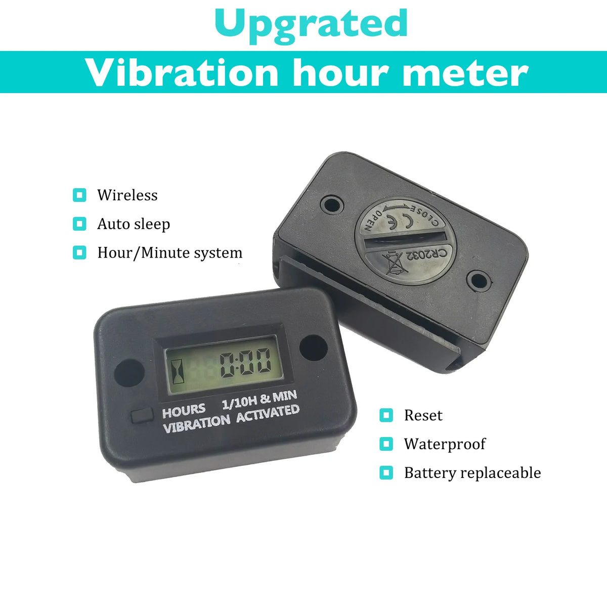 Digital Vibration Engine Hour Meter for Maintenance Tracking