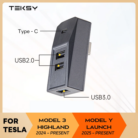 Glovebox USB Hub Docking Station for Tesla Model 3 and Model Y