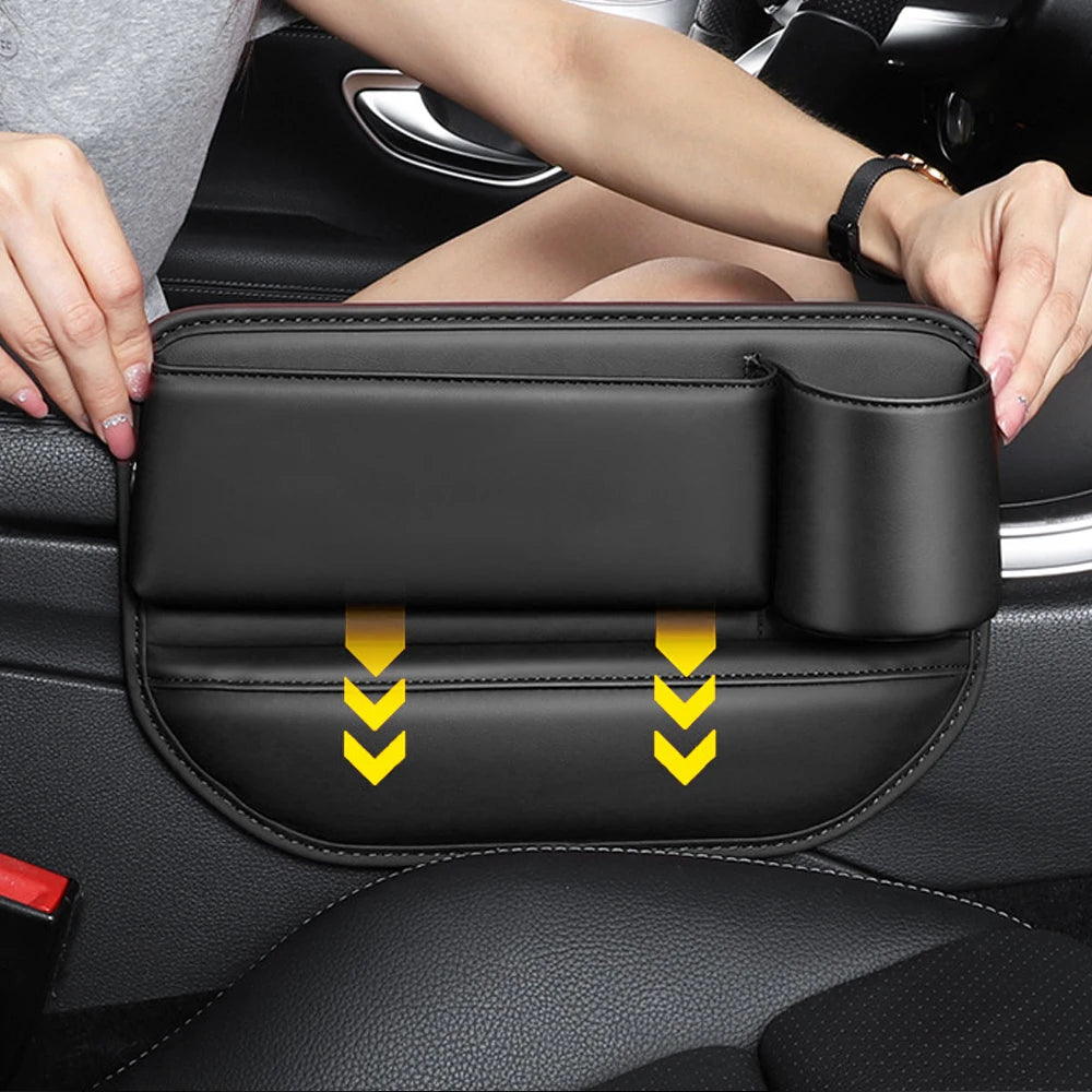 Leather Car Seat Gap Organizer and Storage Box
