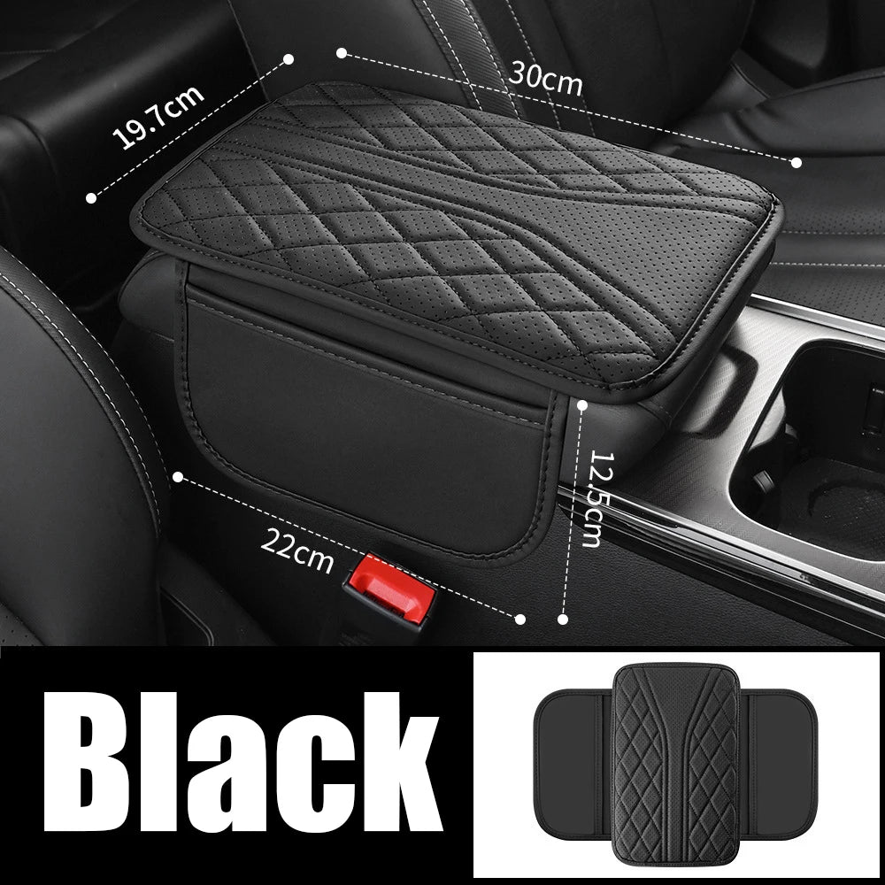 Leather Car Center Console Armrest Storage Pad