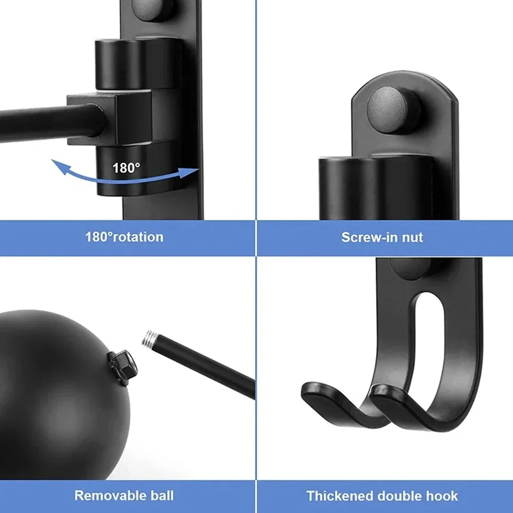 Wall Mounted Helmet Holder Rack 180 Degree Rotating Display Hanger