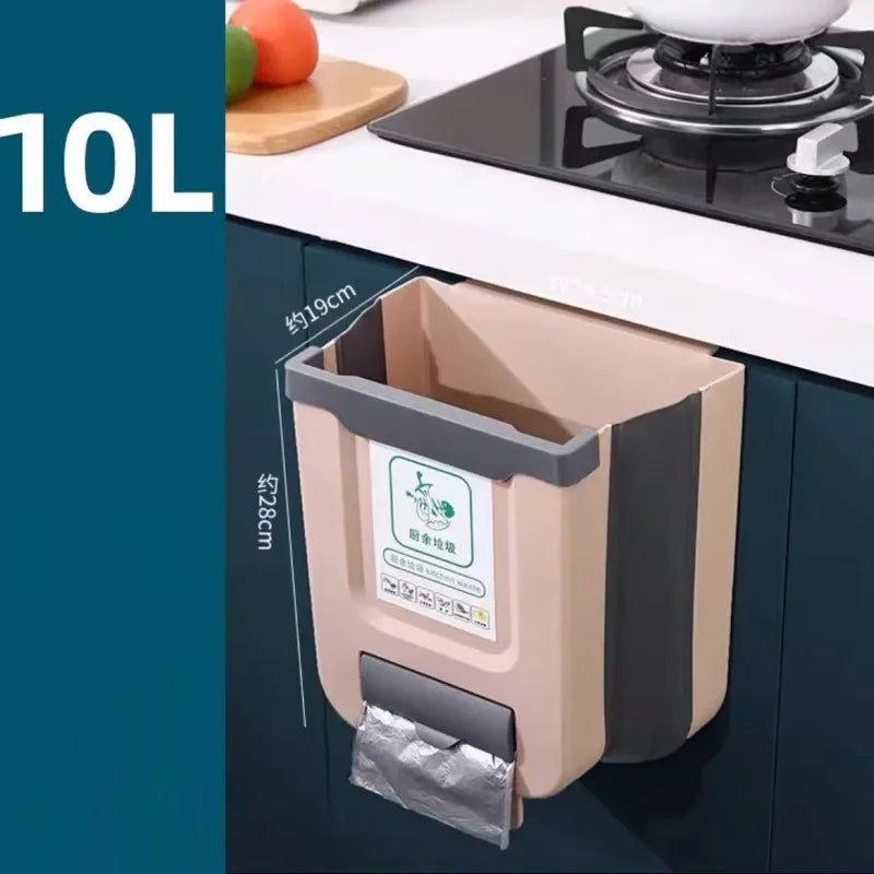 Foldable Hanging Trash Can for Kitchen and RV