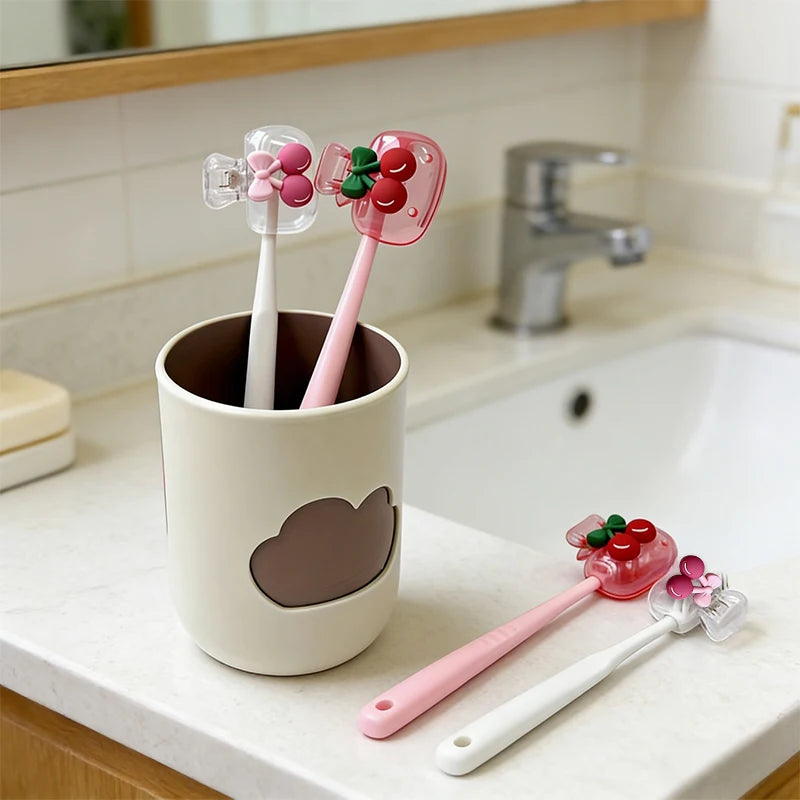 Cute Cherry Design Toothbrush Head Protective Cover