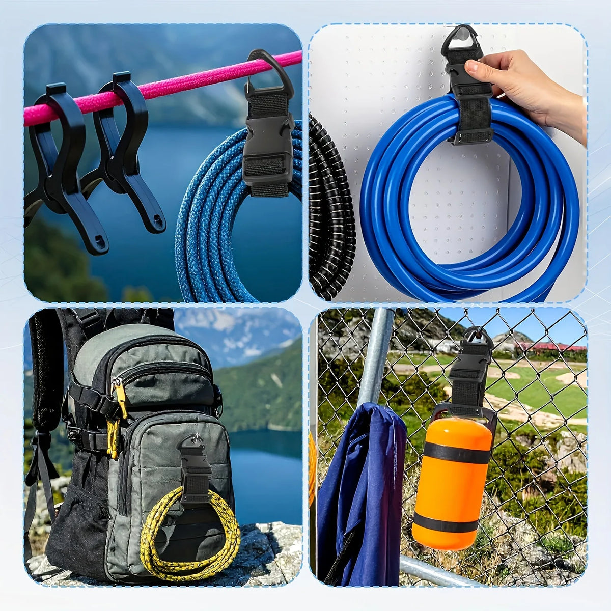 Adjustable Heavy-Duty Storage Straps for Hoses and Cables
