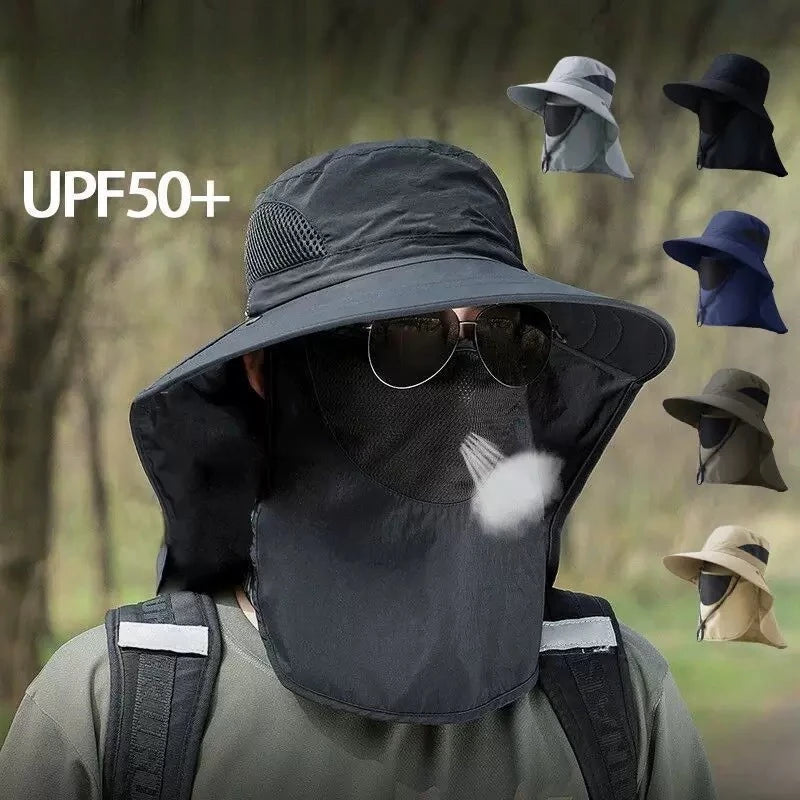 Full Coverage Outdoor Sun Protection Fishing Hat - 1