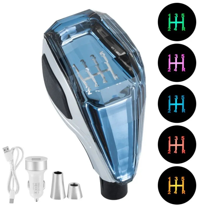 Universal Crystal LED Touch-Activated Gear Shift Knob