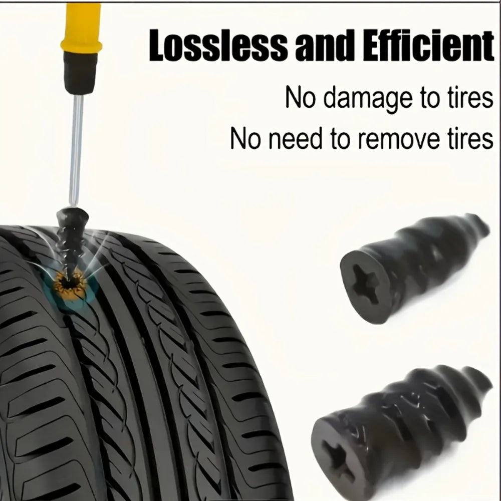 Emergency Tire Puncture Repair Kit for Cars and Motorcycles