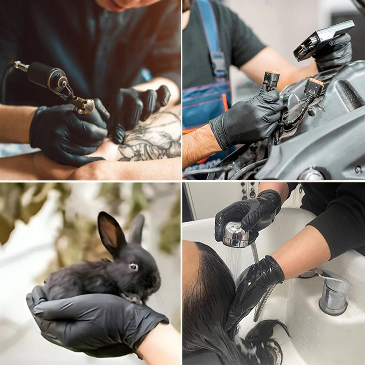 Heavy-Duty Disposable Nitrile Gloves for Mechanics and Cleaning