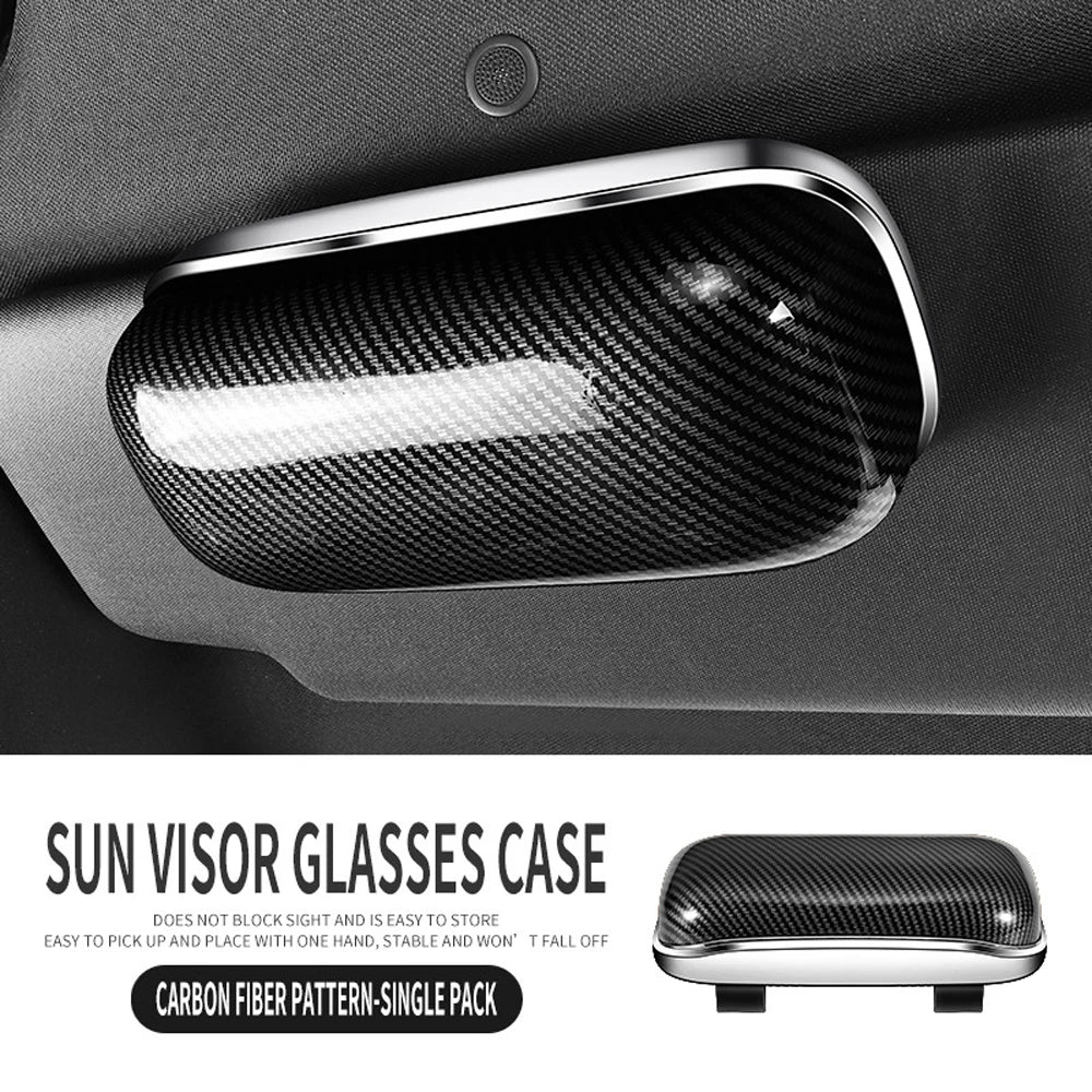 Portable Car Sun Visor Sunglasses Holder Case