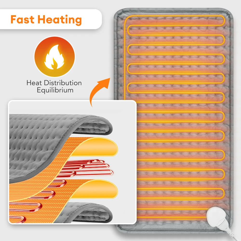 Electric Heating Pad for Muscle Pain Relief and Warmth