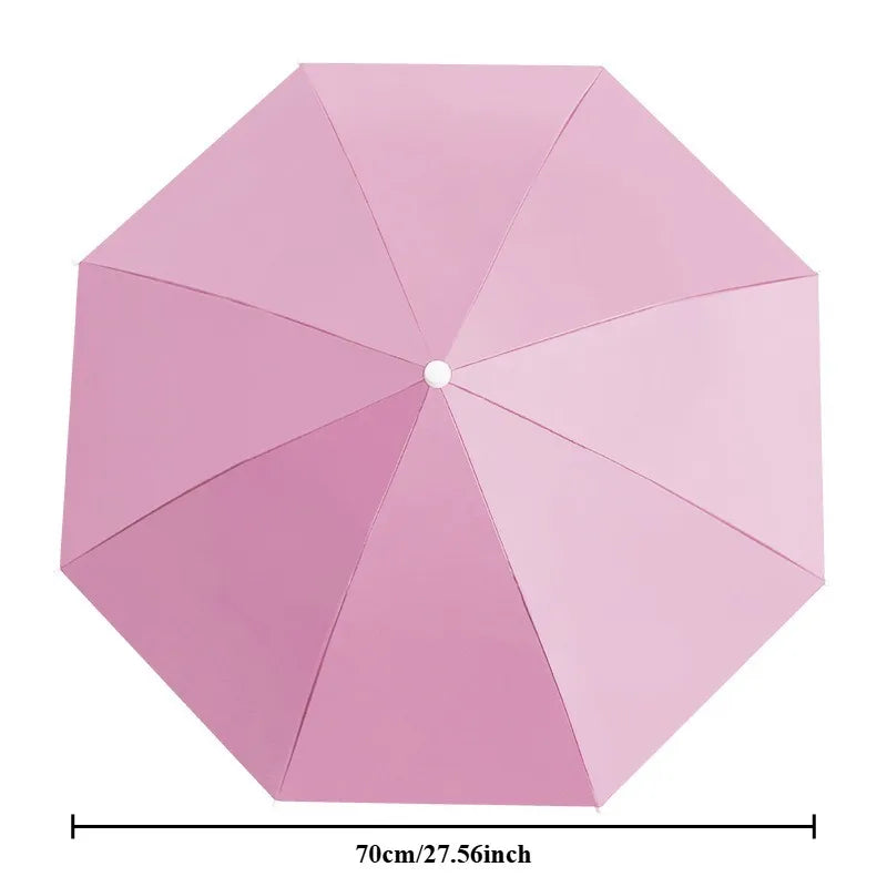 Hands-Free Head Mounted Umbrella Cap for Outdoor Activities