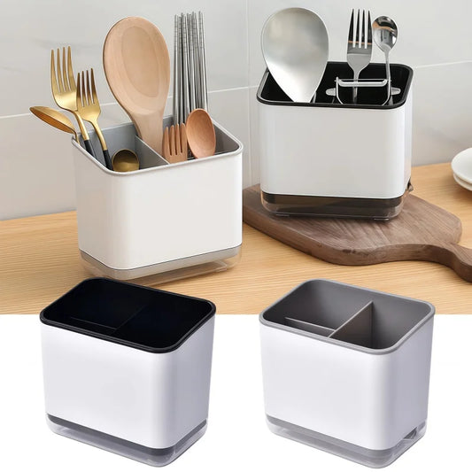 Kitchen Utensil Storage Organizer with Drain Tray