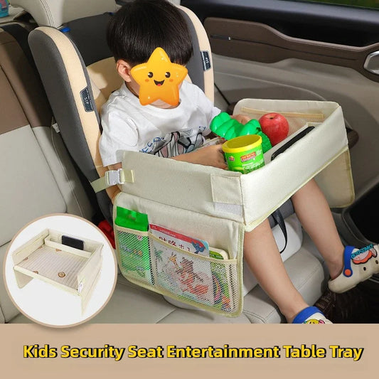 Foldable Kids Car Seat Travel Tray and Activity Table