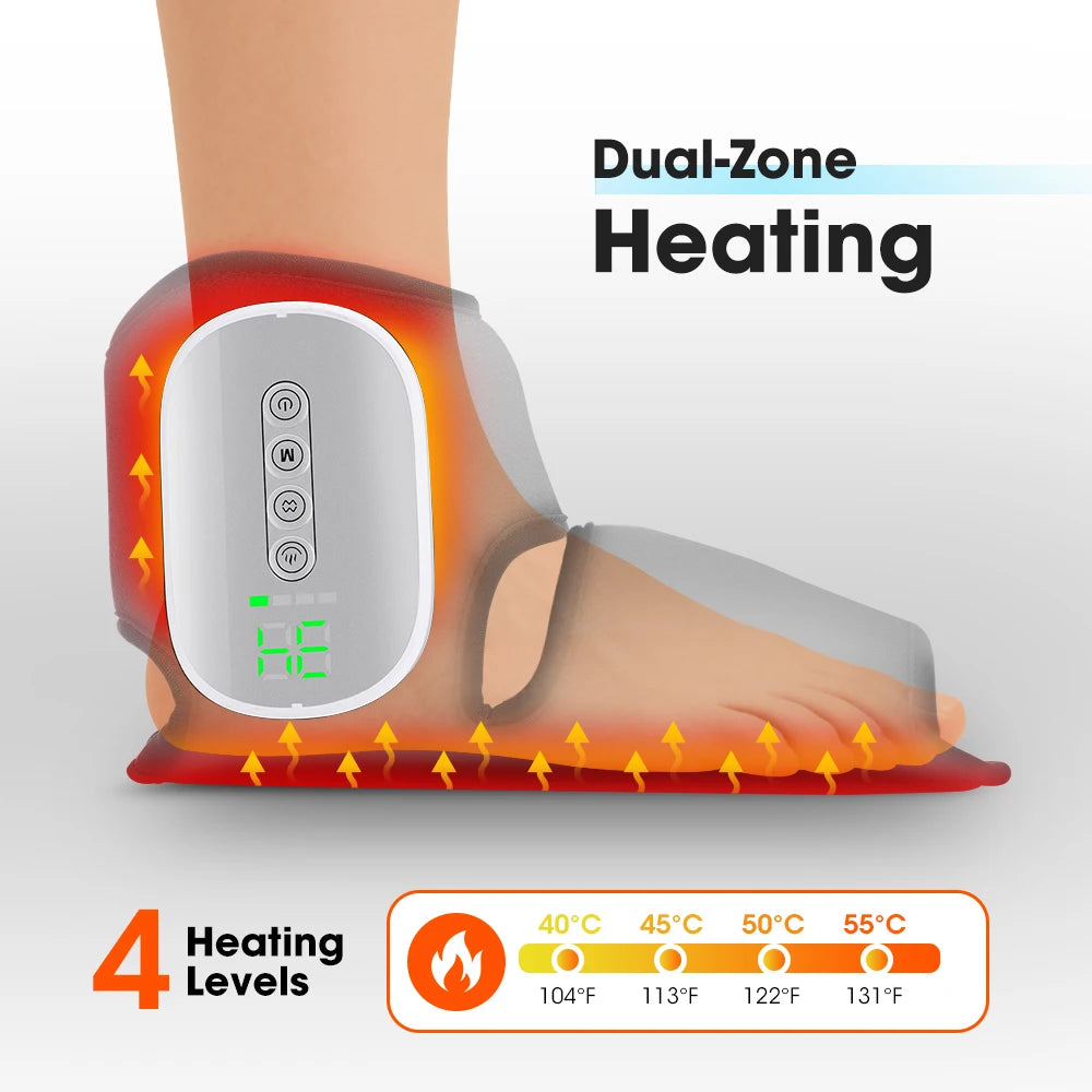 Wireless Heated Air Compression Foot and Ankle Massager - 4