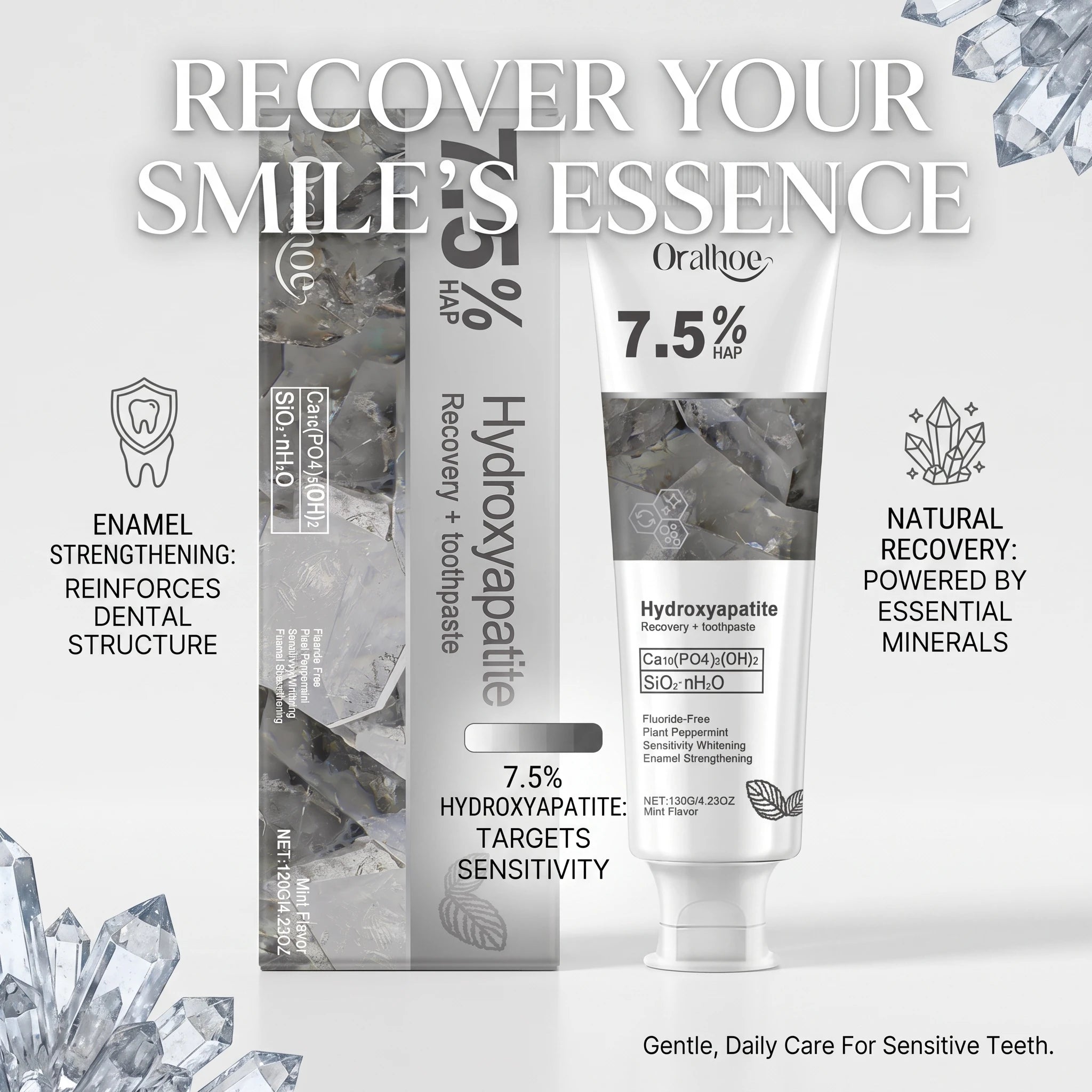 7.5% Hydroxyapatite Enamel Repair & Whitening Toothpaste - 7