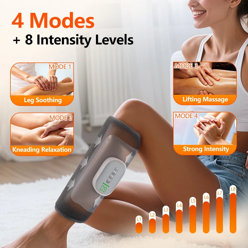 Cordless Air Compression Calf Massager with Heat - 2