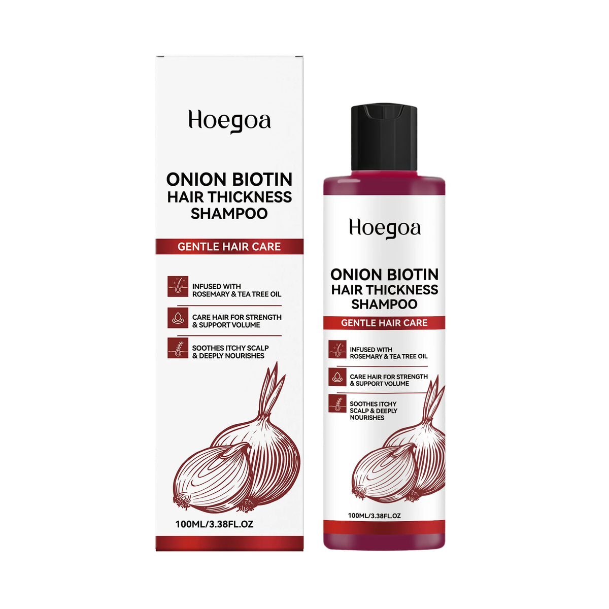 Onion Biotin Volumizing Shampoo for Hair Growth and Scalp Care