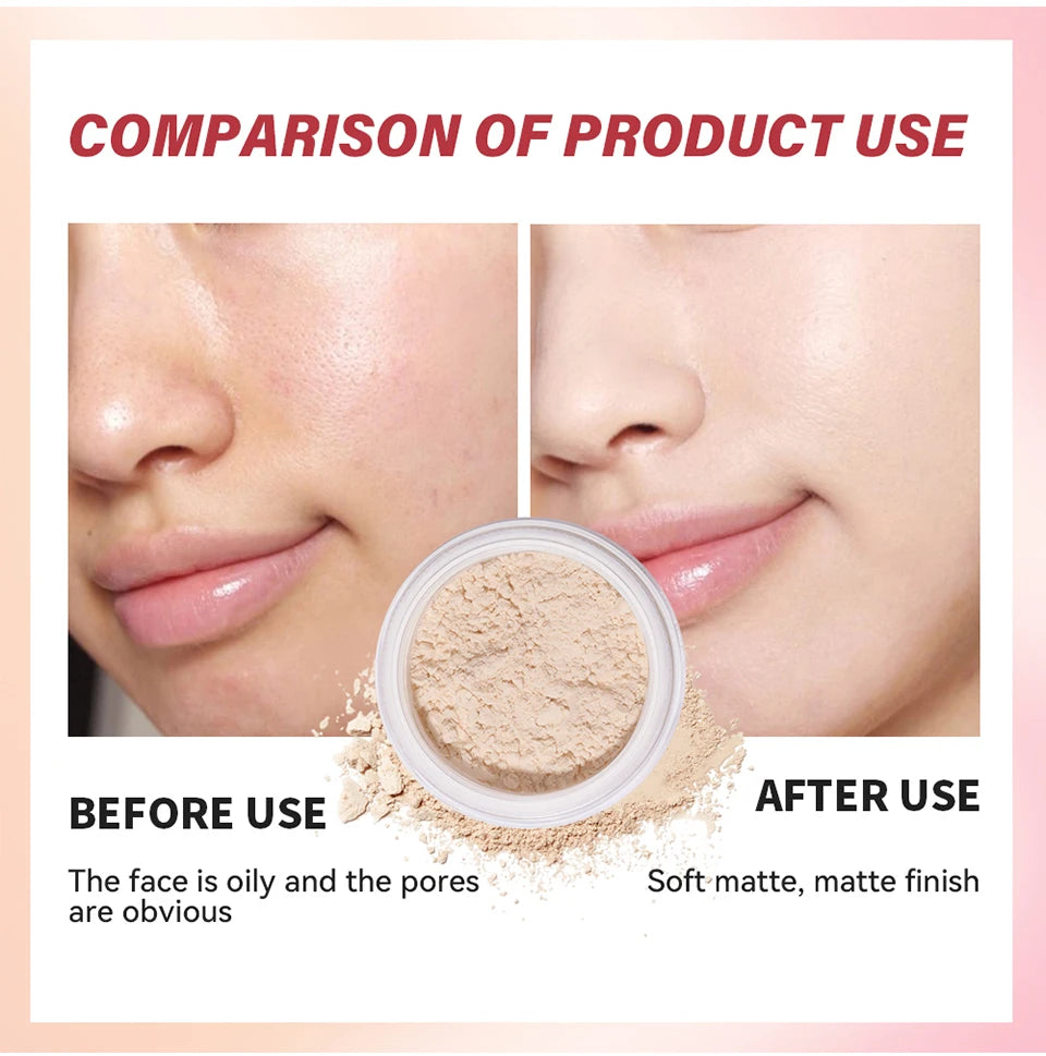 Matte Oil-Control Loose Setting Powder for Flawless Makeup