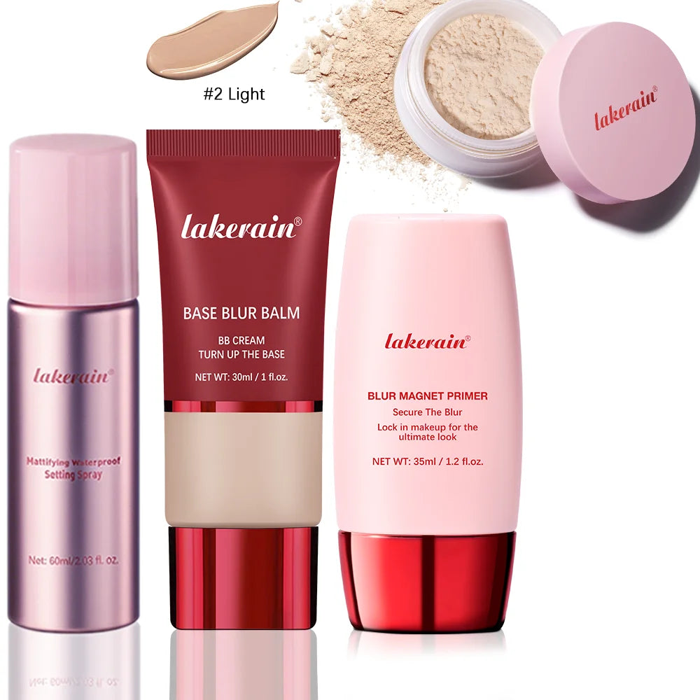 4-Piece Professional Makeup Base and Setting Set - 32
