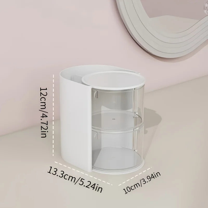 Rotating Desktop Cosmetic Makeup Brush and Accessory Organizer