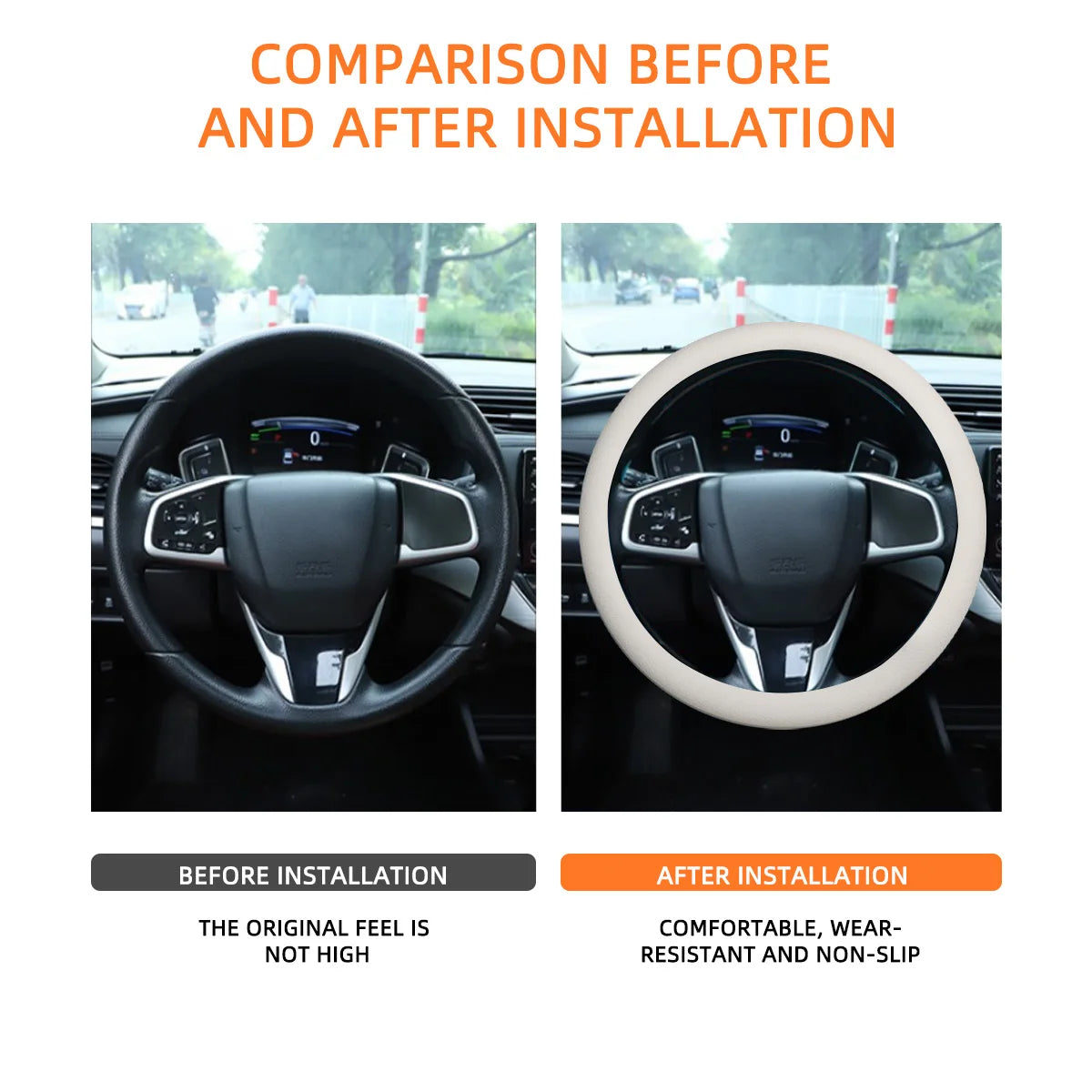 Anti-Slip Silicone Steering Wheel Cover