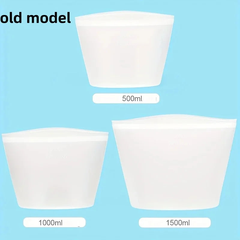 Reusable Silicone Food Storage Bags for Kitchen Organization - 14