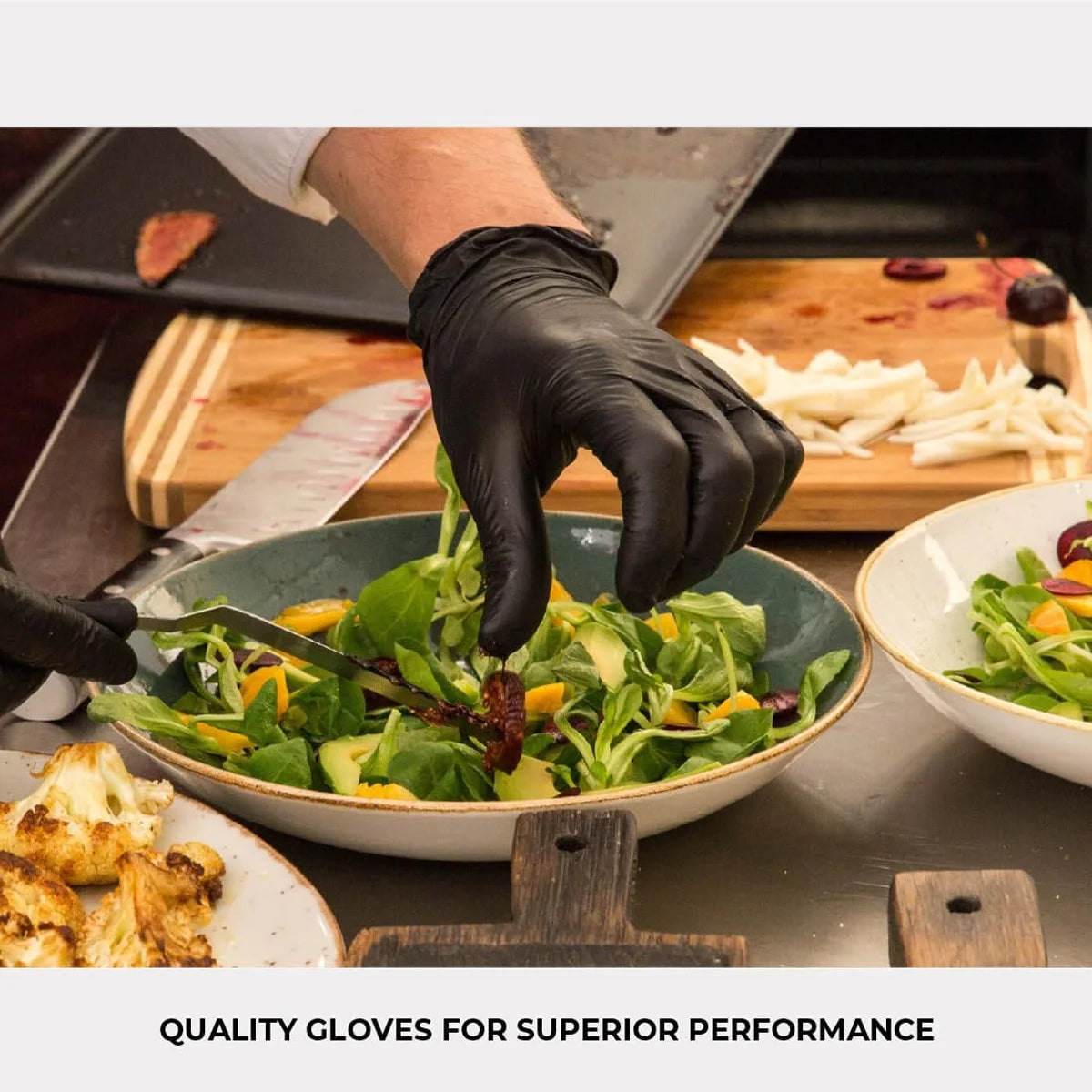 Heavy-Duty Black Nitrile Disposable Gloves for Cleaning and Mechanics - 3