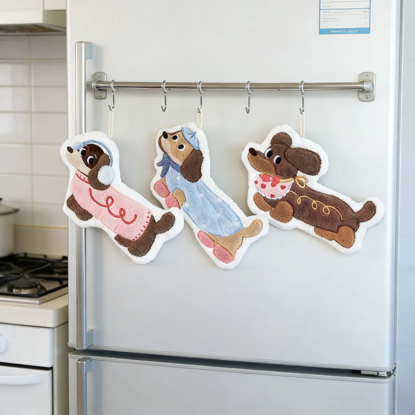 Cute Dog Shaped Hanging Hand Towel - 2