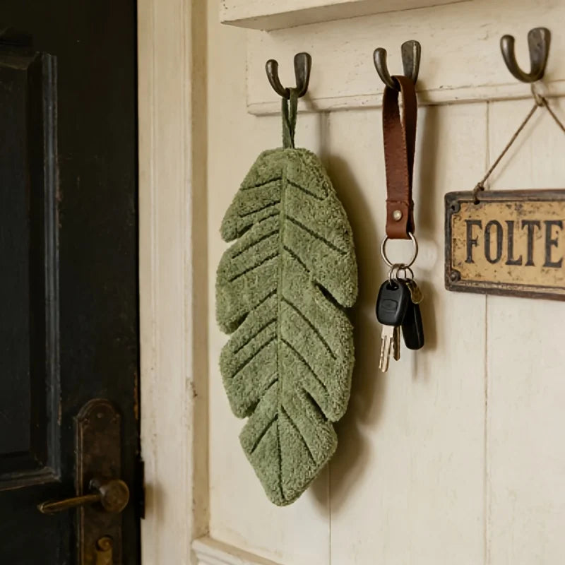 Decorative Leaf-Shaped Hanging Hand Towel